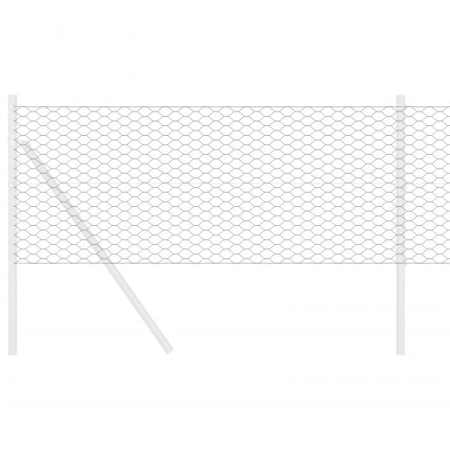 Heksagonhegn Grå 0.8x100 m Stål