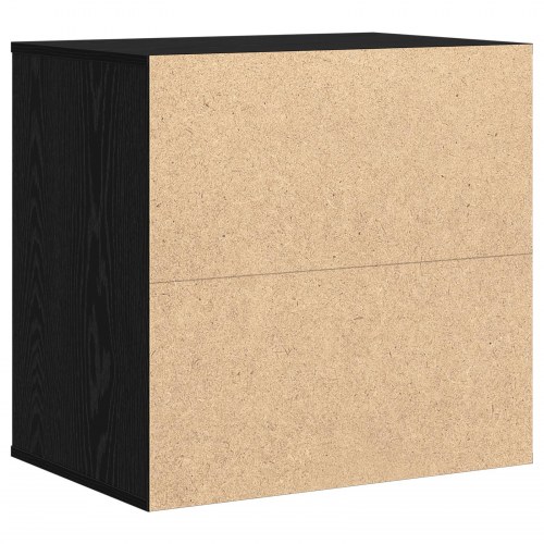 Hjørneskuffe Sort Eg 60x41x58 cm Konstrueret Træ