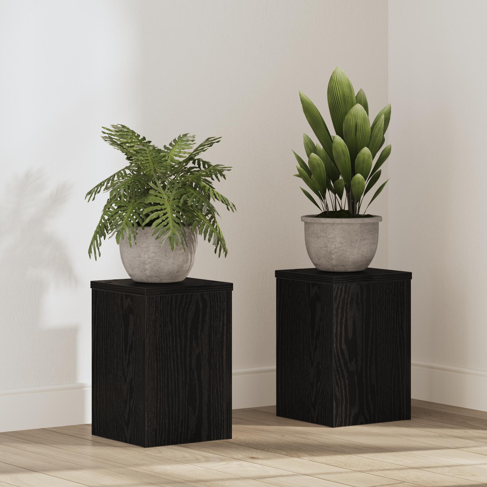 Planteholder 2 stk Sort eg 20 x 20 x 30 cm Konstrueret træ