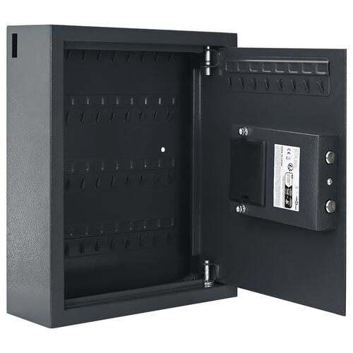 Tastaturlåseskuffe Gunmetal Grå Stål, Krom Medium Låser