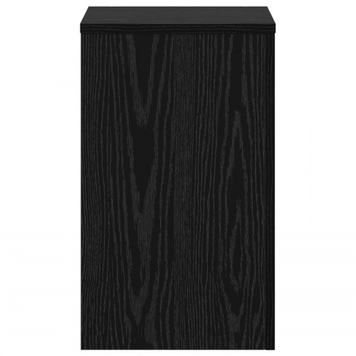 Planteholdere 2 stk Sort Egetræ 30x30x50 cm Ingeniørtræ