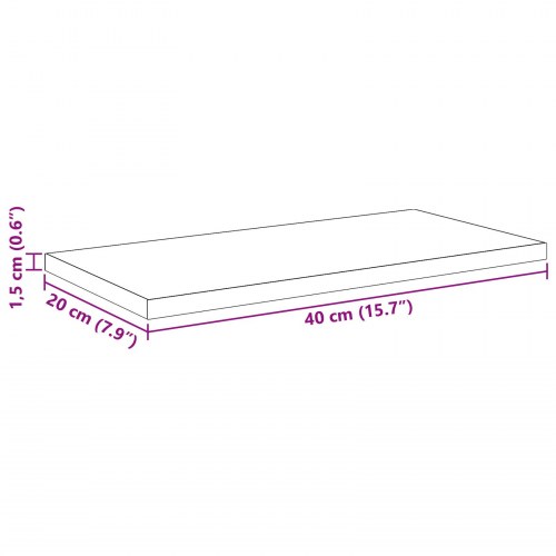 Vægmonterede hylder Sort eg MDF 40 x 20 x 1.5 cm