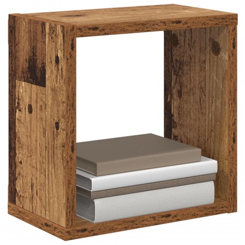 Væghylder gammel træ massivt genbrugstræ 26 x 15 x 26 cm