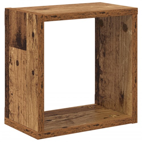 Væghylder gammel træ massivt genbrugstræ 26 x 15 x 26 cm