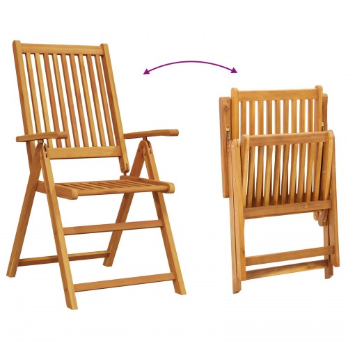 7-delt Havemøblesæt Massivt Akacietræ