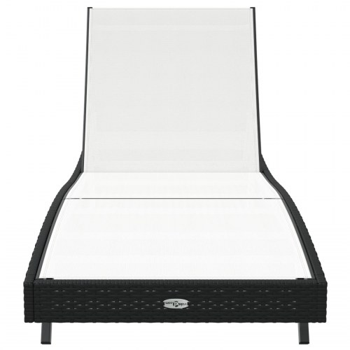 Solseng Sort Poly Rattan og Textilene