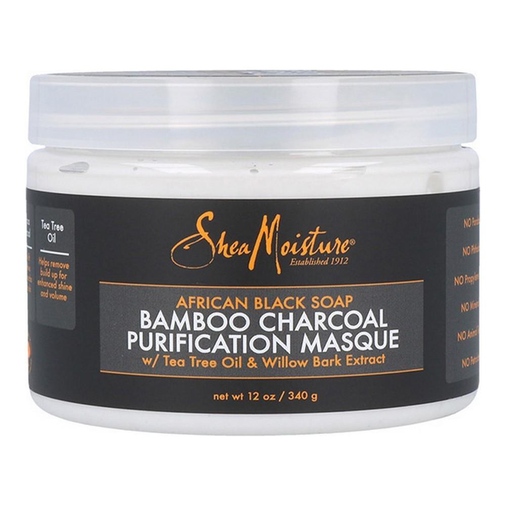 Hårmaske African Black Soap Bamboo Charcoal Shea Moisture 340