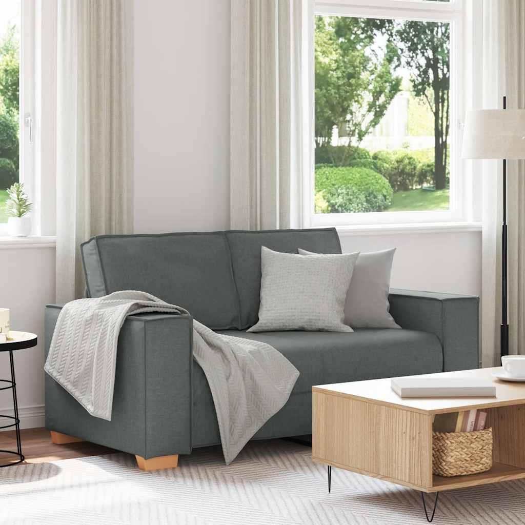 2-personers sofa mørkegrå 120 cm stof