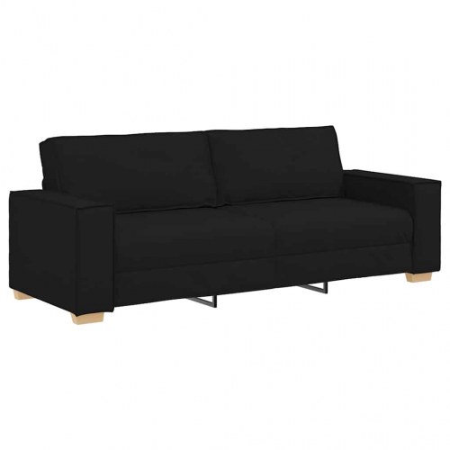 3-personers sofa sort 180 cm stof