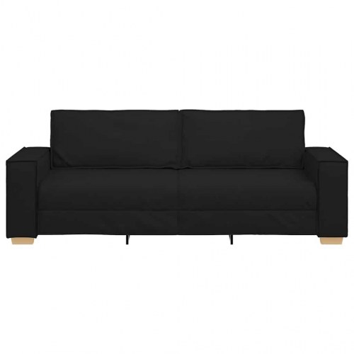 3-personers sofa sort 180 cm stof