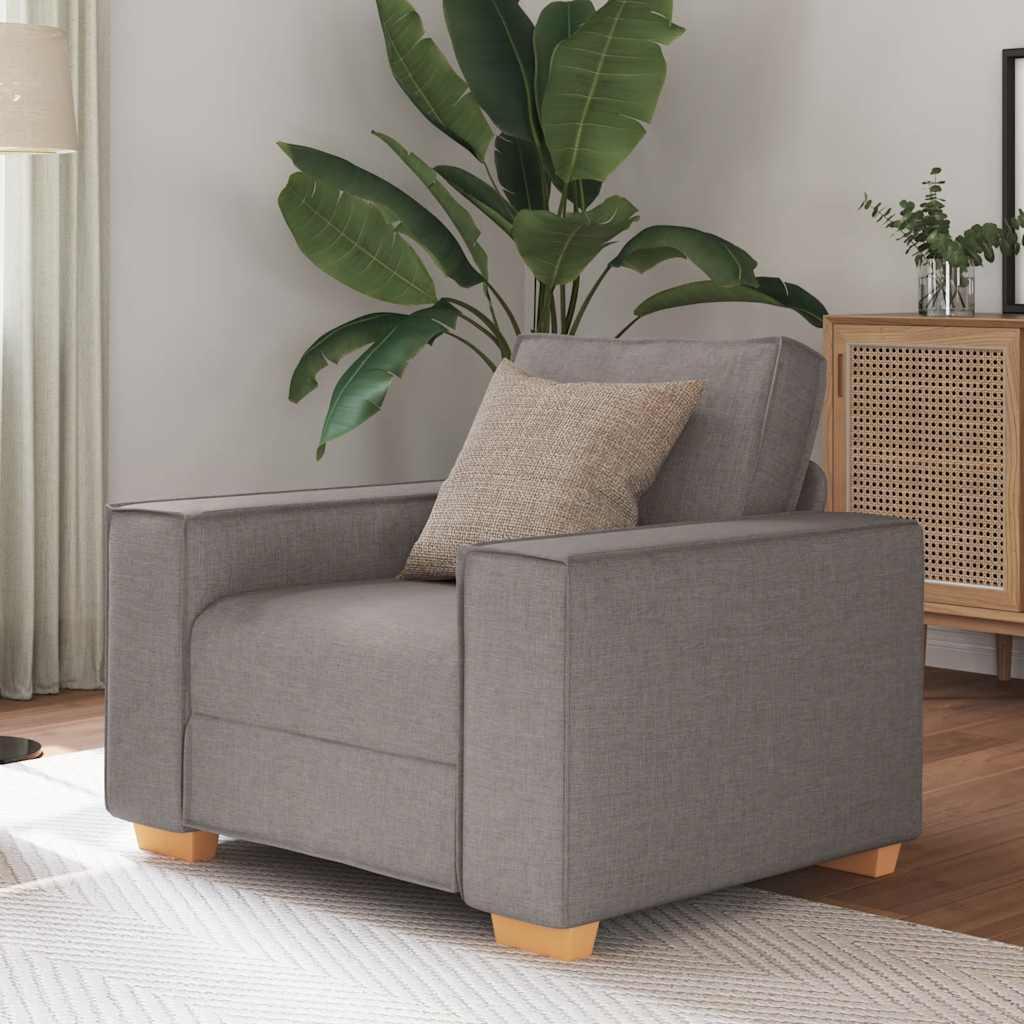 Sofastol Lysegrå 60 Cm Stof - Gråbrun / 60 cm