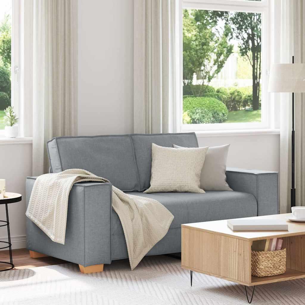 2-personers sofa lysegrå 120 cm stof