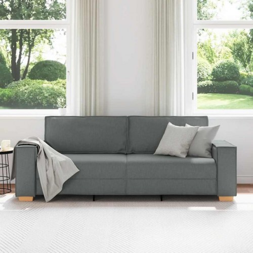 3-personers sofa mørkegrå 180 cm stof