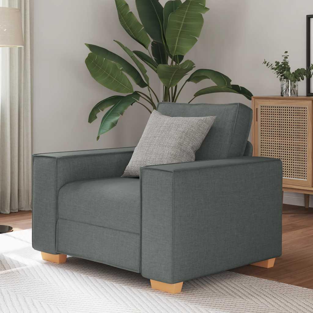 Sofastol Lysegrå 60 Cm Stof - Mørkegrå / 60 cm