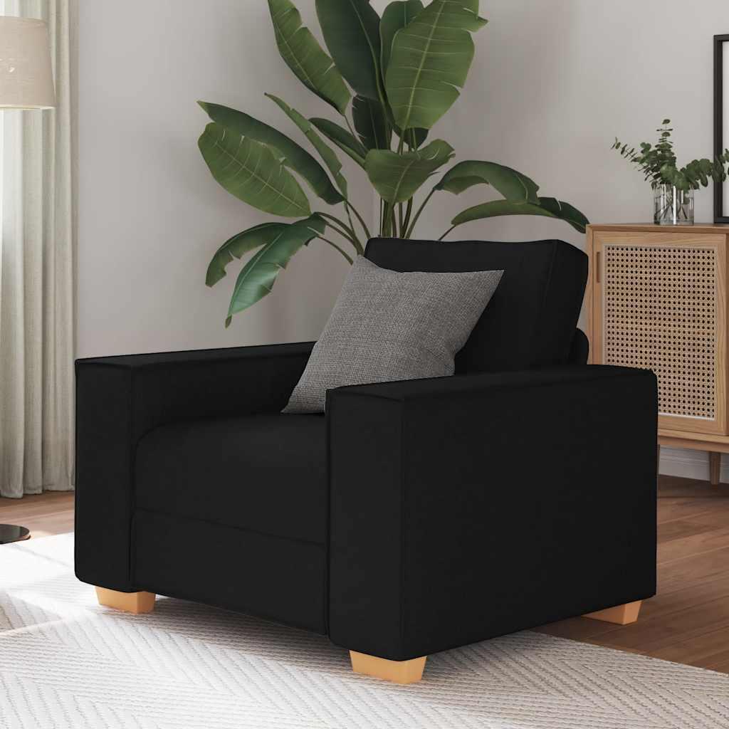Sofastol Lysegrå 60 Cm Stof - Sort / 60 cm