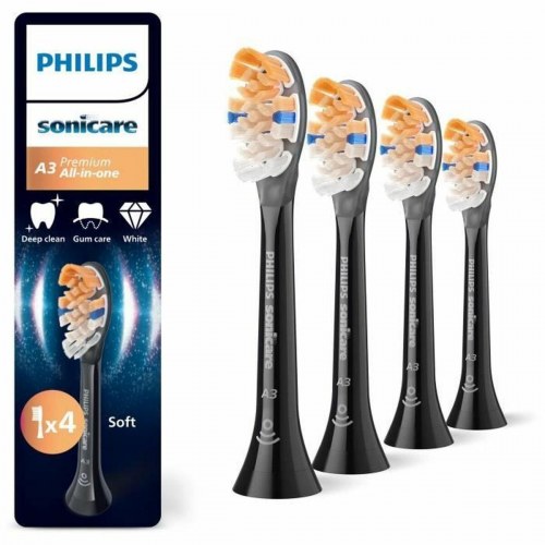 Tandbørstehoveder Philips Sonicare A3 Sort - 4 stk.