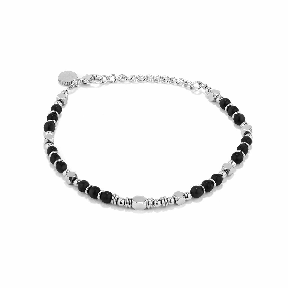 Radiant armbÃ¥nd til mÃ¦nd RH000281 - sort perle- og metallook