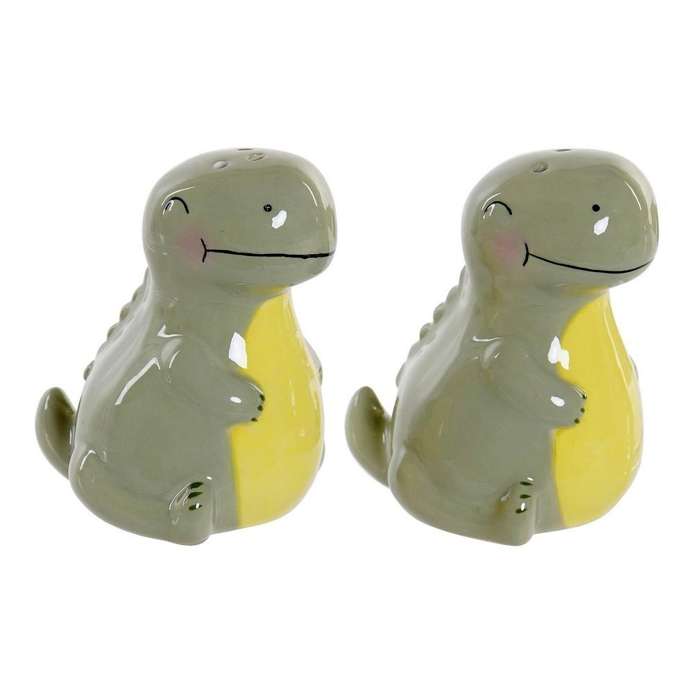 Saltbøsse Med Låg 173478 Dinosaur Hvid Grøn Dolomite Stk