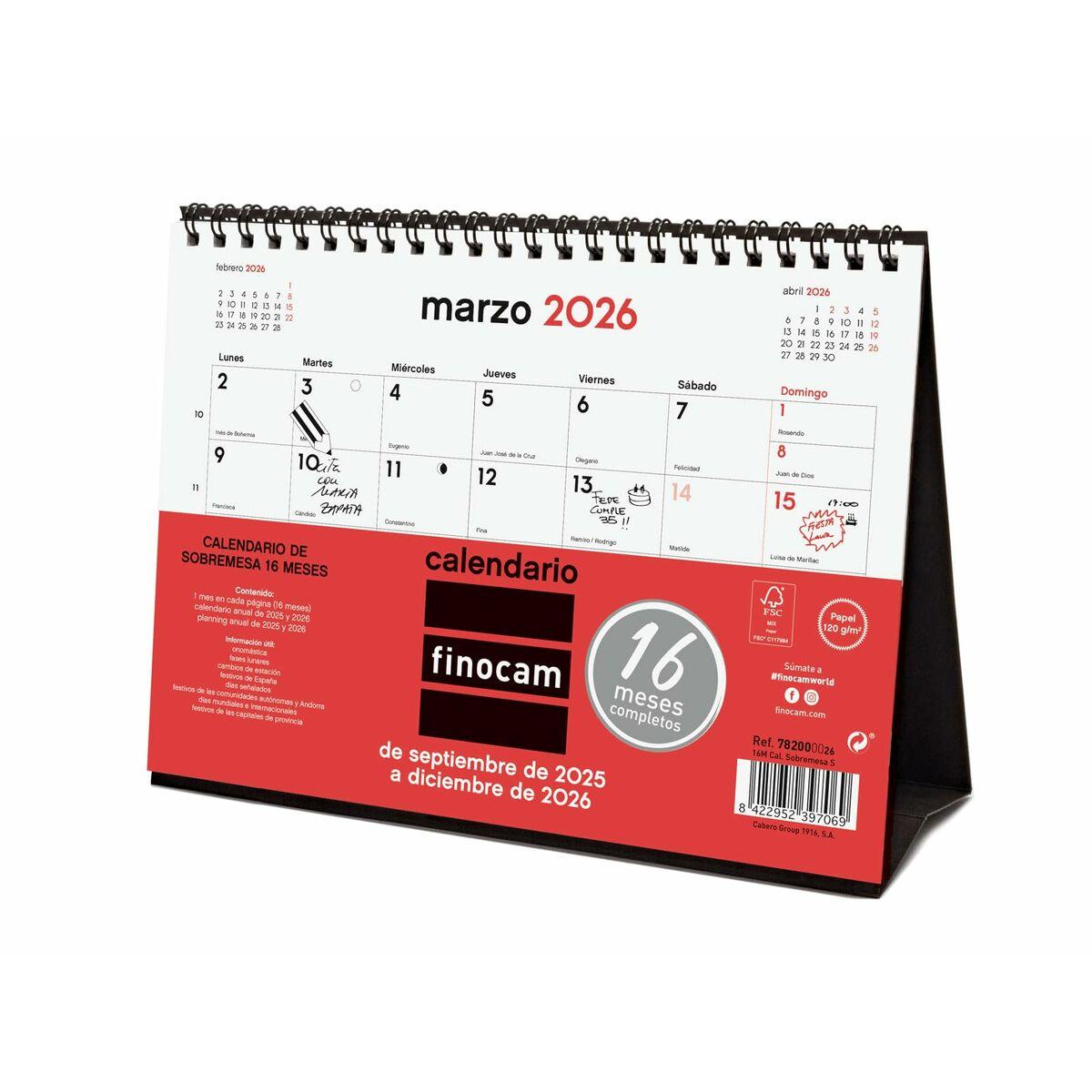 Skrivebordskalender Finocam - kalender til kontor og hjem
