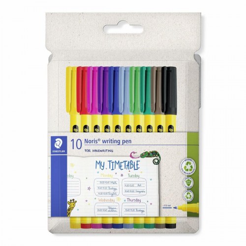Staedtler Noris finelinere - Gul/Multifarvet, 10 stk.