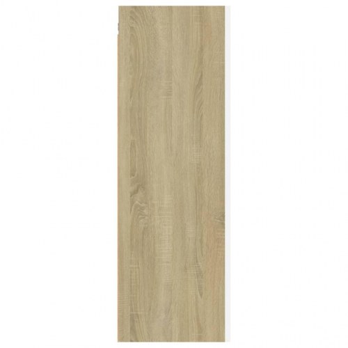 Tv-borde 2 stk. 30,5x30x90 cm konstrueret træ hvid og sonoma-eg