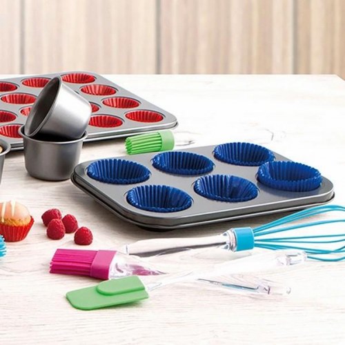 Sweet bageform i metal - 6 portioner, 27 × 19 × 3 cm, sort