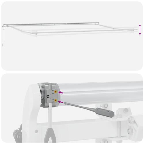Automatisk Udtækkelig Markise Lys Grå 600x300 cm