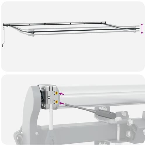 Automatisk Udtækkelig Markise Lysegrå 600x300 cm