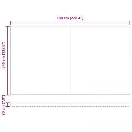 Utrækkelig Markise Sort 600 × 350 cm Polyester og metal