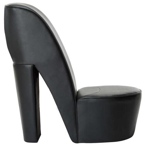 Stol højhælet sko-design kunstlæder sort