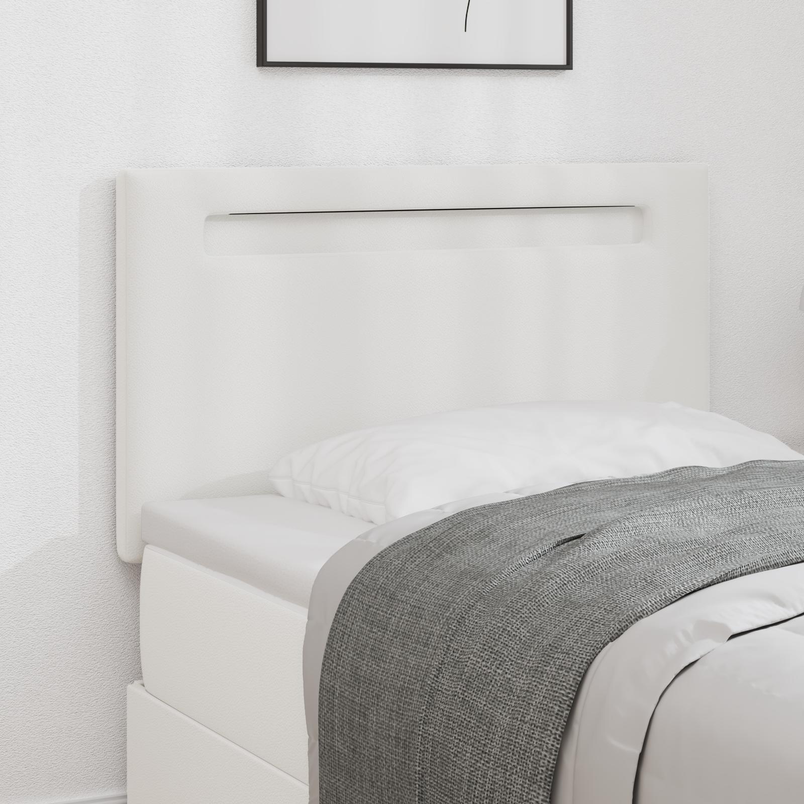 HovedgÃ¦rde med LED -strimmellys VÃ¦gmonteret Hvid 100 cm PVC
