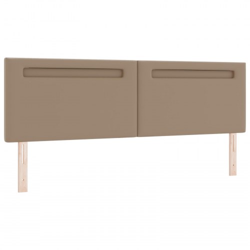 LED-sengegavl 180 cm - cappuccino kunstlæder