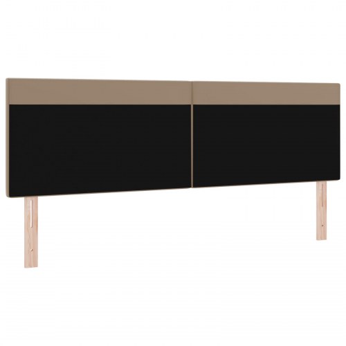 LED-sengegavl 180 cm - cappuccino kunstlæder