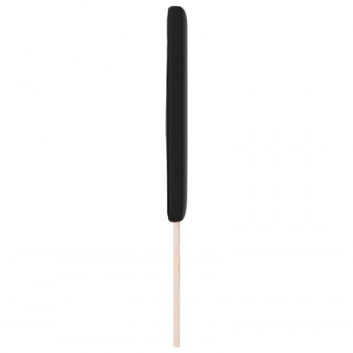LED-sengegavl i sort kunstlæder - 200 x 5 x 98 cm