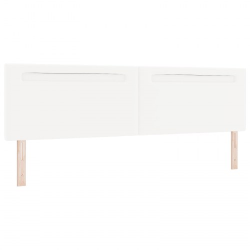 LED-sengegavl i kunstlæder 200 cm - hvid