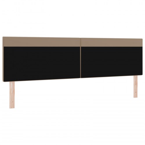 LED-sengegavl i kunstlæder - cappuccino, 200 cm