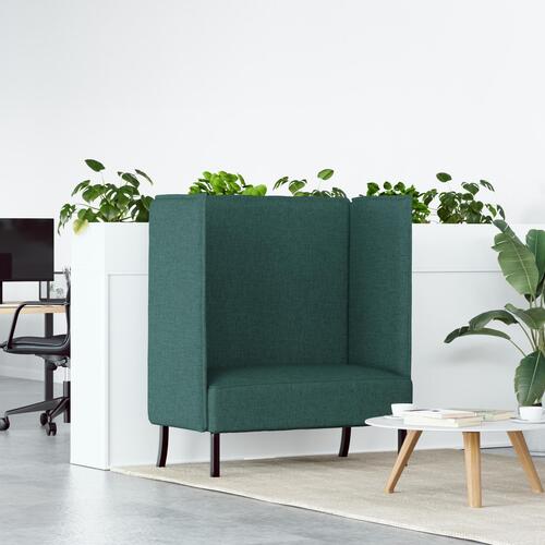 Højrygget Sofa Mørkegrøn 109x56x121 cm Stof