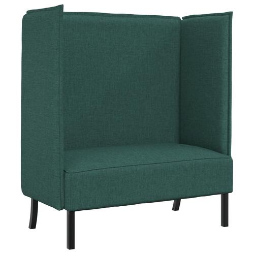 Højrygget Sofa Mørkegrøn 109x56x121 cm Stof