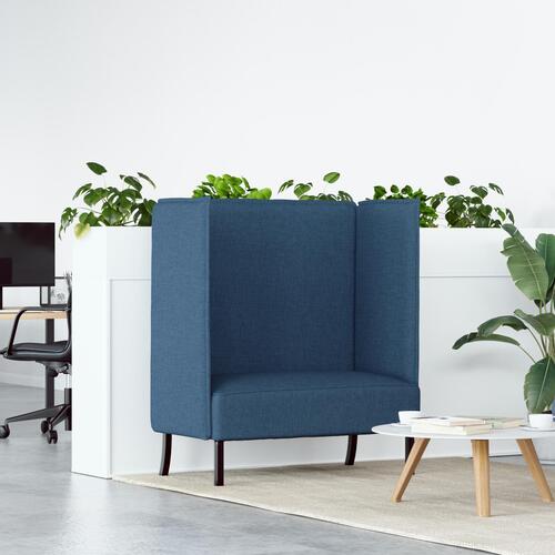 Højrygget Sofa Blå 109x56x121 cm Stof