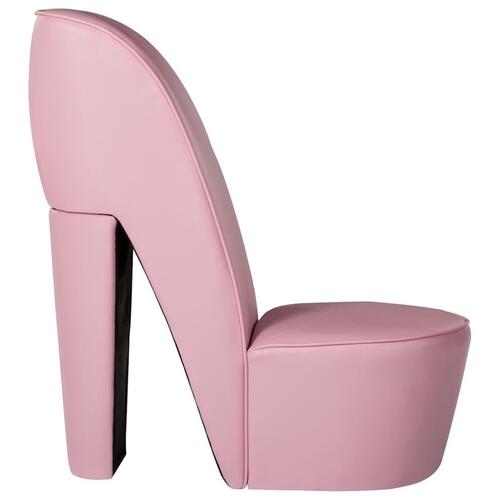 Stol højhælet sko-design kunstlæder pink