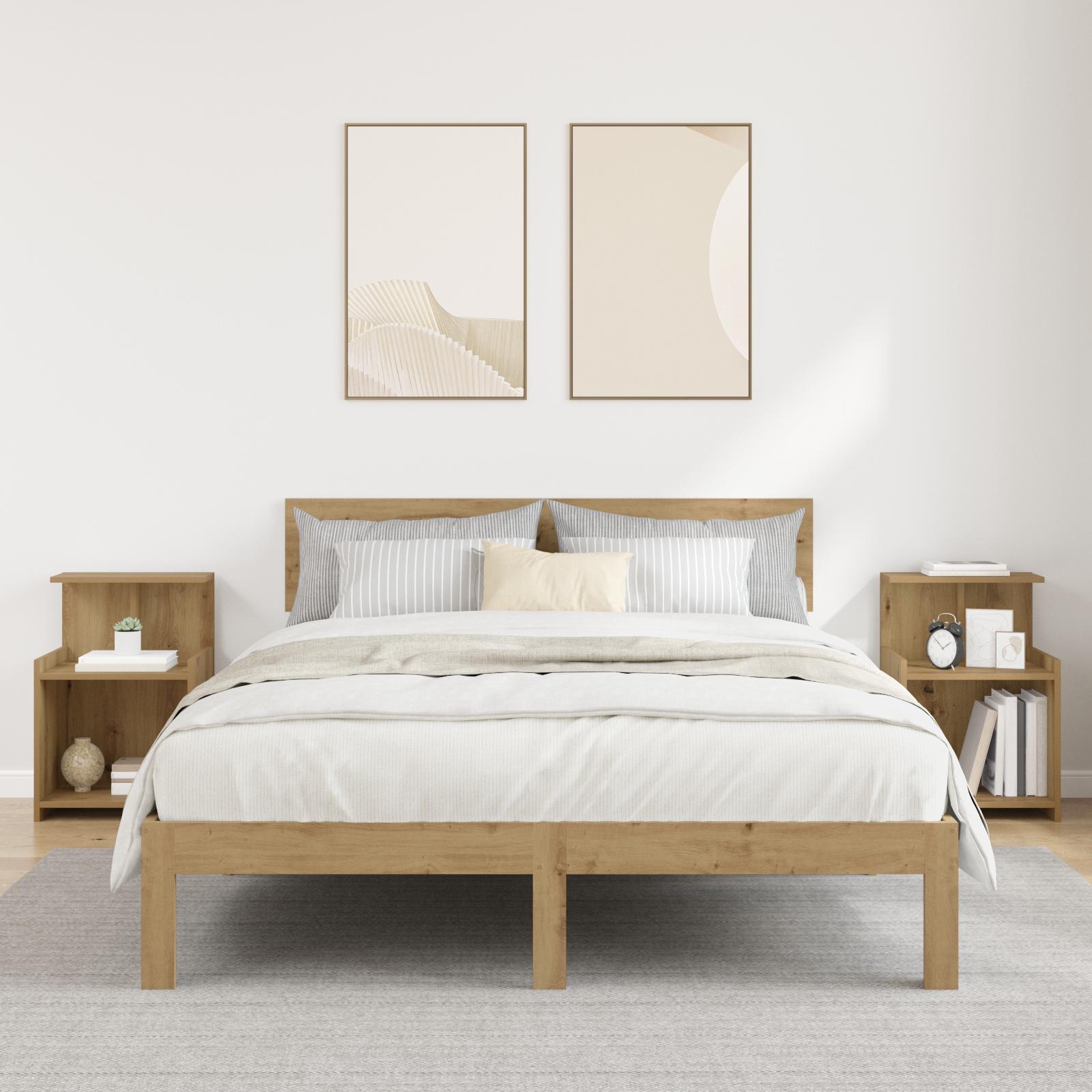 Natskab 2 stk artisan eg 40 x 35 x 60 cm Konstrueret træ