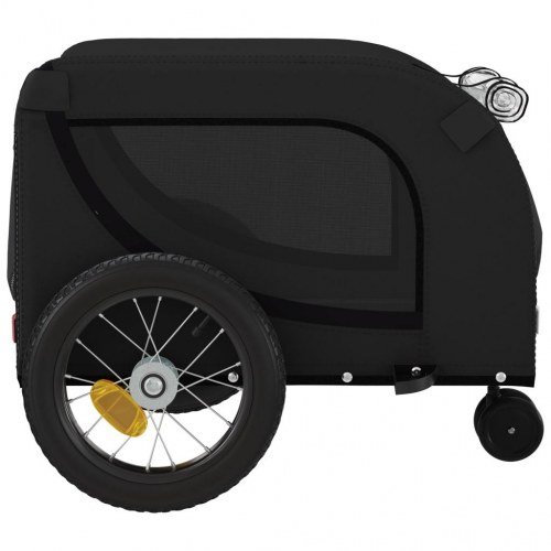 Cykeltrailer til kæledyr i oxfordstof og jern - sort