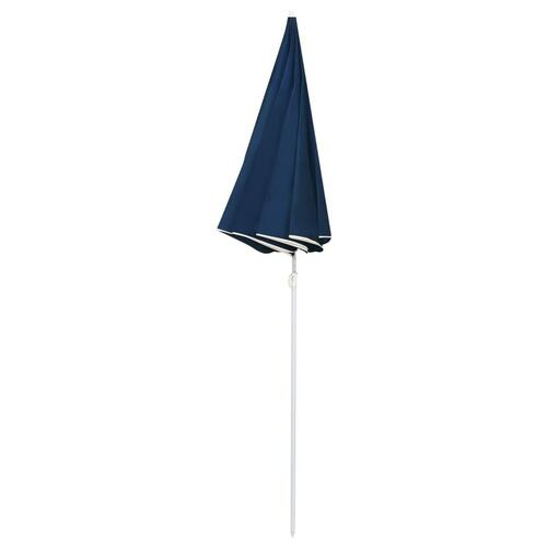 Parasol med stålstang 180 cm blå