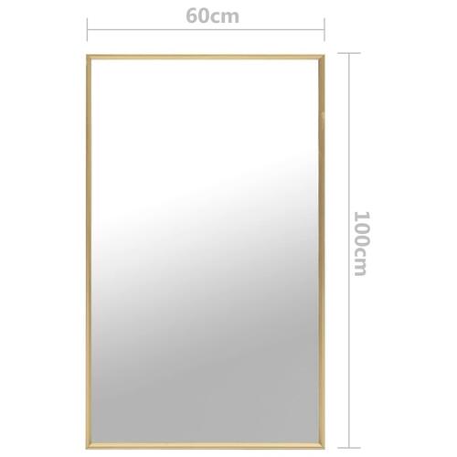 Spejl 100x60 cm guldfarvet