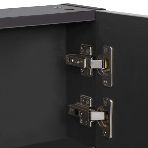 Badeværelsesskab med spejl + LED-lys 89x14x62 cm