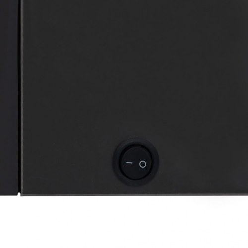 Badeværelsesskab med spejl + LED-lys 89x14x62 cm