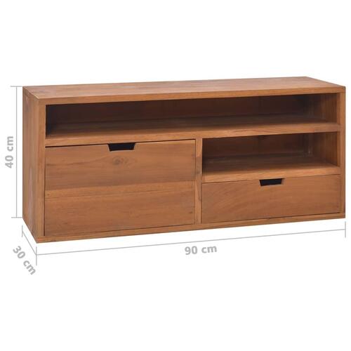 Tv-skab 90x30x40 cm massivt teaktræ