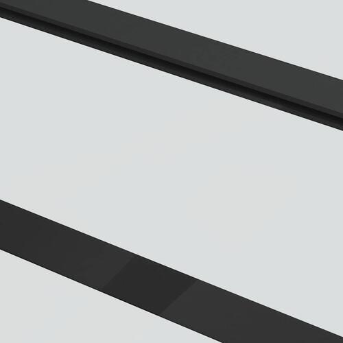 Skydedør med hardwaresæt 76x205 cm ESG glas sort
