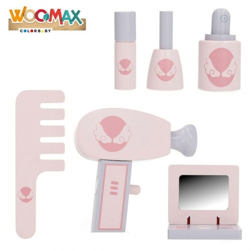 Sminkebord med spejl og stol - dukkeleg