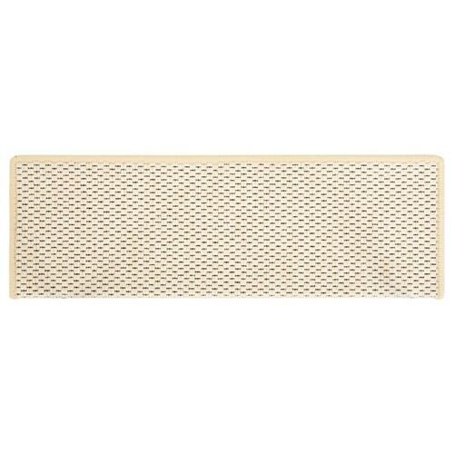 Selvklæbende trappemåtter 15 stk. 65x21x4 cm sisal-look